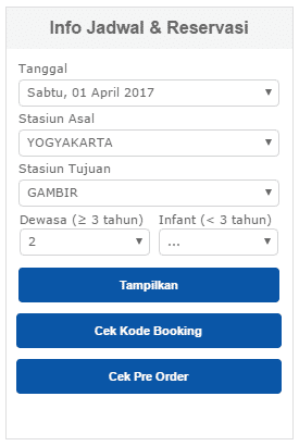 informasi jadwal dan revservasi