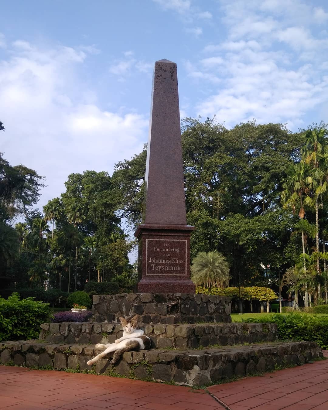 kebun raya bogor monumen lady raffles